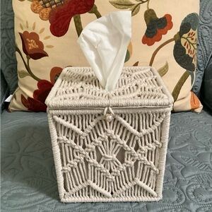 Macrame Tissue Box Cover from “Etsy”